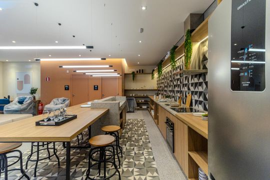 Salão de Festas de kitnet/studio à venda com 1 quarto, 19m² em República, São Paulo