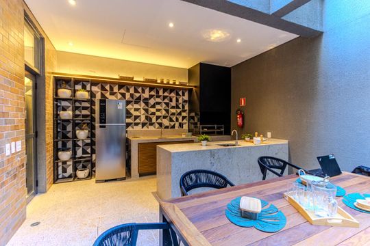 Churrasqueira de kitnet/studio à venda com 1 quarto, 19m² em República, São Paulo