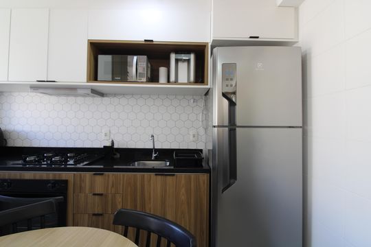 Cozinha de apartamento à venda com 2 quartos, 42m² em Vila Penteado, São Paulo