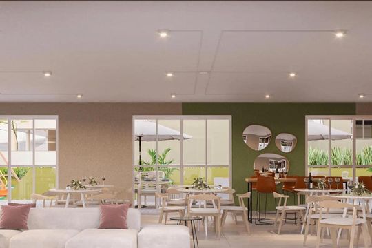 Área externa de apartamento para alugar com 2 quartos, 67m² em Jardim Riacho das Pedras, Contagem