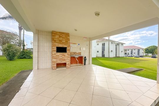 Área comum - Churrasqueira de apartamento para alugar com 1 quarto, 60m² em Canasvieiras, Florianópolis