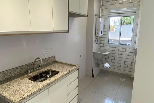 Cozinha de apartamento para alugar com 2 quartos, 48m² em Jardim Veneza, Indaiatuba