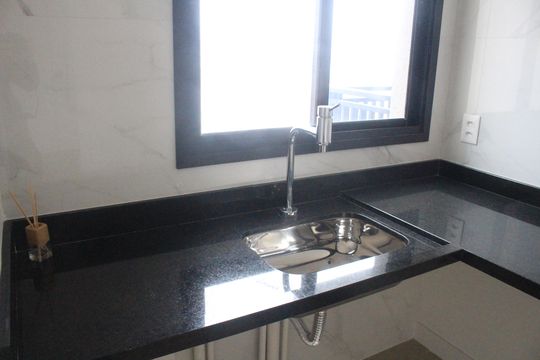 Cozinha de apartamento à venda com 3 quartos, 93m² em Campestre, Santo André