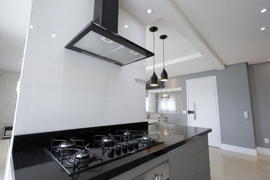 Cozinha de apartamento para alugar com 2 quartos, 92m² em Jardim, Santo André