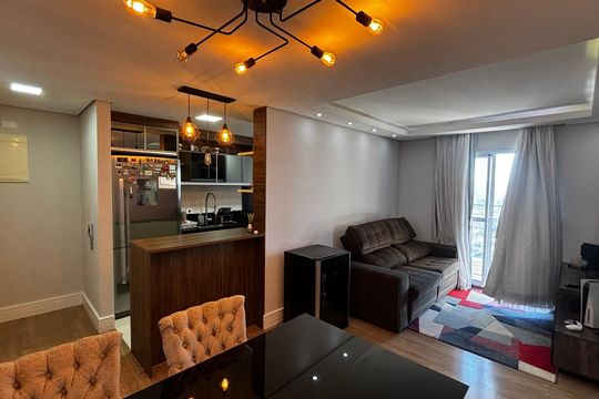 Sala - Sala de Jantar  de apartamento à venda com 2 quartos, 66m² em Parque Sao Vicente, Santo André