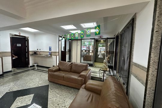 Hall de entrada de apartamento para alugar com 1 quarto, 47m² em Itararé, São Vicente