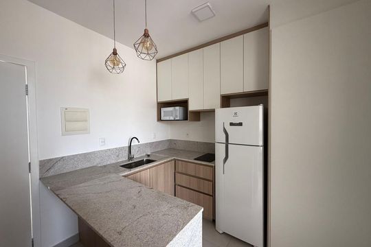 Cozinha de apartamento para alugar com 1 quarto, 30m² em Ouro Preto, Belo Horizonte