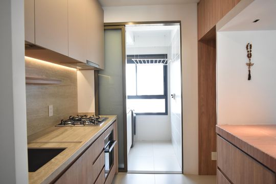 Cozinha de apartamento para alugar com 1 quarto, 79m² em Vila Clementino, São Paulo
