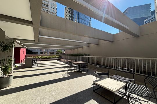 Área comum de kitnet/studio para alugar com 1 quarto, 24m² em Pinheiros, São Paulo