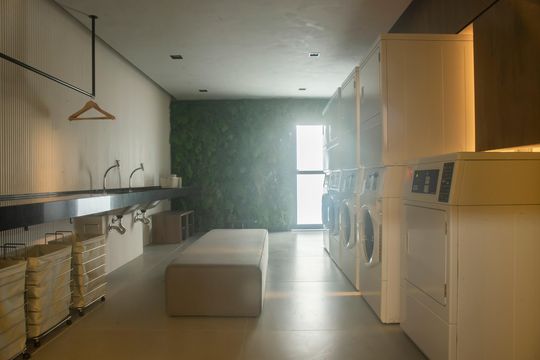 Área comum - Lavanderia de kitnet/studio para alugar com 1 quarto, 28m² em Vila Clementino, São Paulo