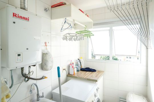 Área de serviço de apartamento à venda com 3 quartos, 143m² em Santa Maria, São Caetano do Sul