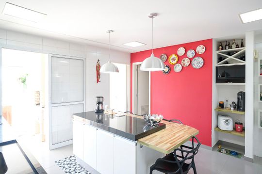 Cozinha de apartamento à venda com 3 quartos, 143m² em Santa Maria, São Caetano do Sul