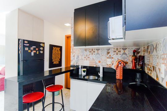 Cozinha de apartamento para alugar com 1 quarto, 37m² em Centro, Guarulhos