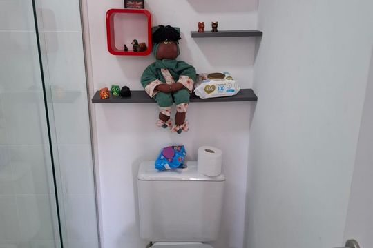 Banheiro 2 de casa de condomínio à venda com 2 quartos, 117m² em Parque Santa Fé, Porto Alegre