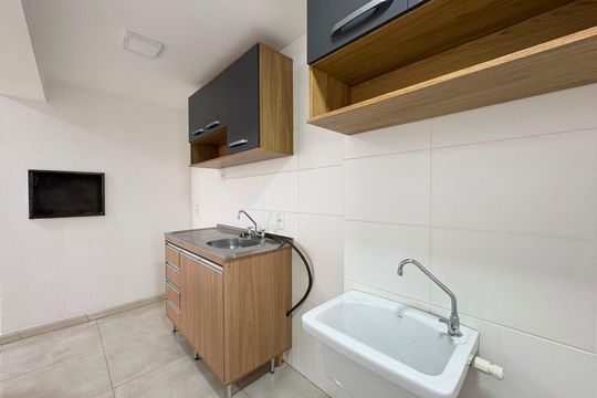 Cozinha - Armários de apartamento para alugar com 3 quartos, 76m² em Marechal Rondon, Canoas