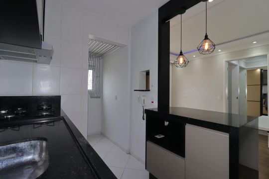 Cozinha de apartamento à venda com 1 quarto, 38m² em Santa Terezinha, Santo André