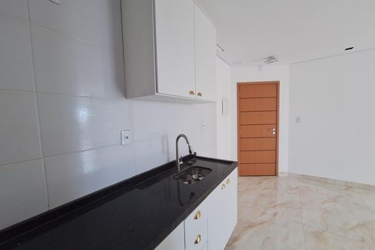 Cozinha de apartamento à venda com 2 quartos, 60m² em Campestre, Santo André