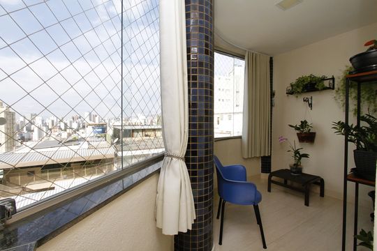 Varanda da Sala de apartamento à venda com 3 quartos, 96m² em Barroca, Belo Horizonte