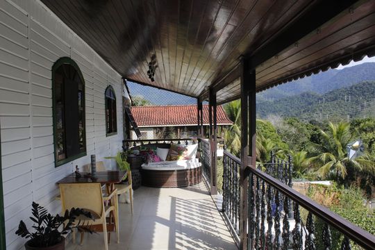 Varanda da Sala de casa de condomínio para alugar com 3 quartos, 400m² em Jacarepaguá, Rio de Janeiro
