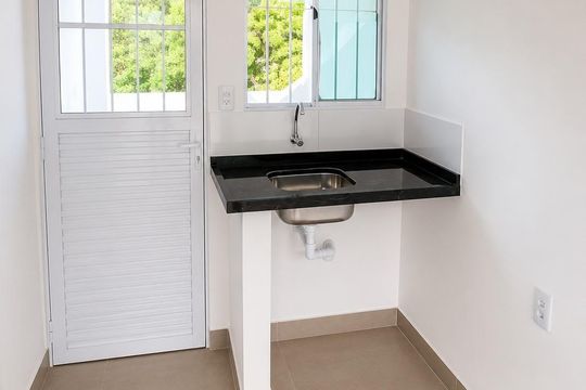 Sala / Cozinha  de apartamento para alugar com 2 quartos, 49m² em Partenon, Porto Alegre
