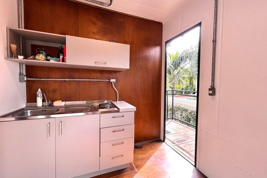 Cozinha de apartamento para alugar com 1 quarto, 35m² em Lagoa Pequena, Florianópolis