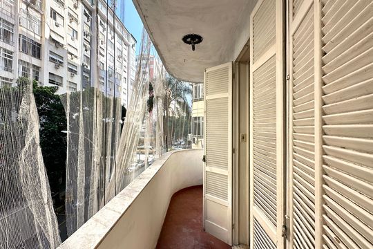 Varanda - Sala de apartamento para alugar com 3 quartos, 95m² em Copacabana, Rio de Janeiro