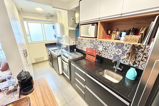 Cozinha de apartamento à venda com 2 quartos, 50m² em Vila Dom Pedro Ii, São Paulo