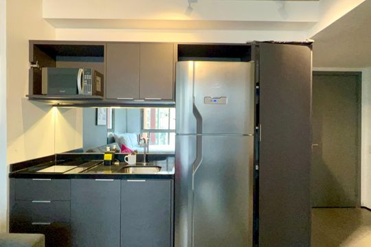 Cozinha de kitnet/studio à venda com 1 quarto, 25m² em Cerqueira César, São Paulo