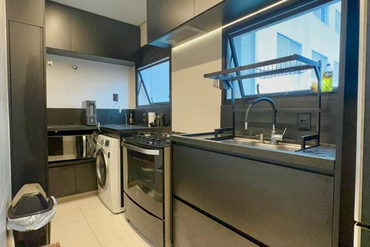 Cozinha de apartamento para alugar com 1 quarto, 157m² em Sumaré, São Paulo