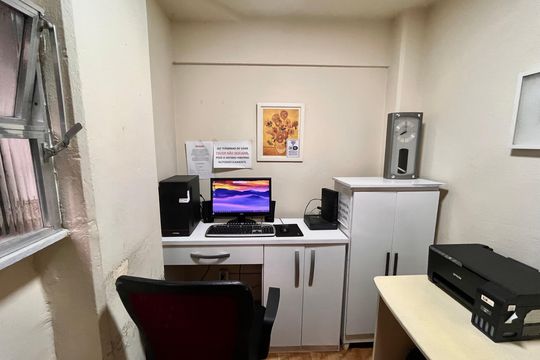 Área comum escritório  de apartamento à venda com 3 quartos, 121m² em Copacabana, Rio de Janeiro