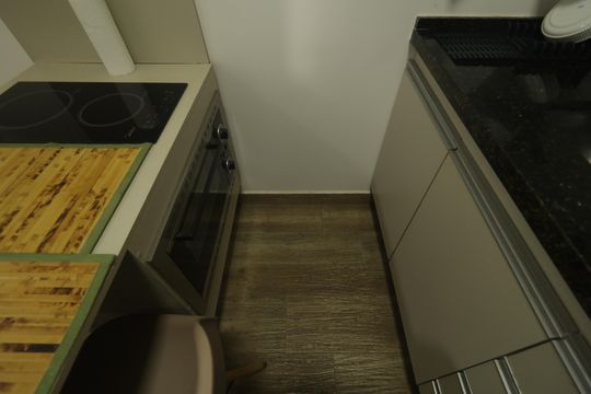 Cozinha de apartamento à venda com 1 quarto, 26m² em Jardim da Gloria, São Paulo