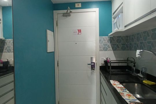 Cozinha de apartamento para alugar com 1 quarto, 49m² em Centro, Nova Iguaçu