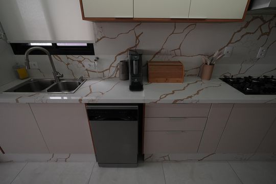 Cozinha de apartamento à venda com 3 quartos, 125m² em Vila Santa Teresa, Santo André