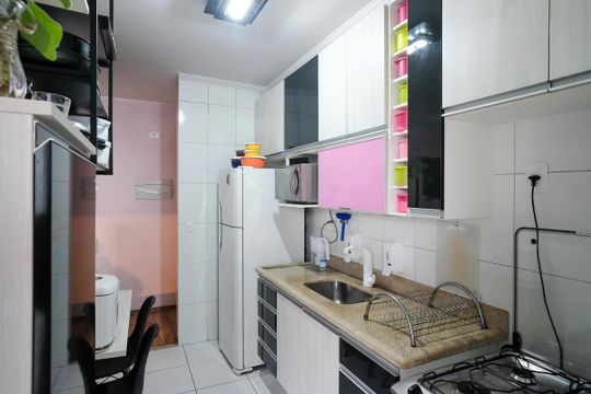 Cozinha de apartamento à venda com 2 quartos, 61m² em Barcelona, São Caetano do Sul