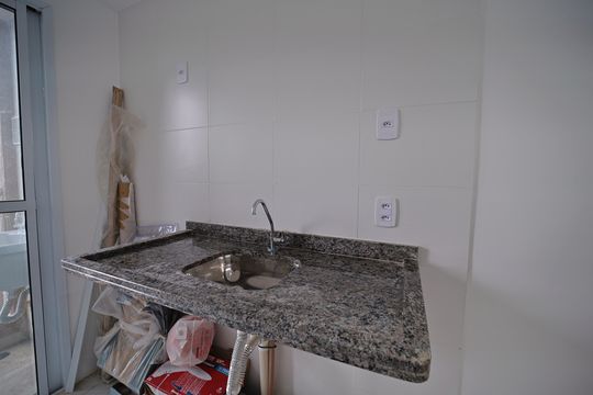 Cozinha de apartamento para alugar com 2 quartos, 36m² em Vila Ré, São Paulo