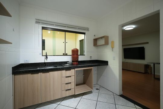 Cozinha de apartamento à venda com 2 quartos, 56m² em Parque Marajoara, Santo André