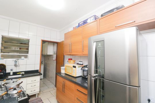 Cozinha de apartamento à venda com 3 quartos, 100m² em Vila Alto de Santo Andre, Santo André