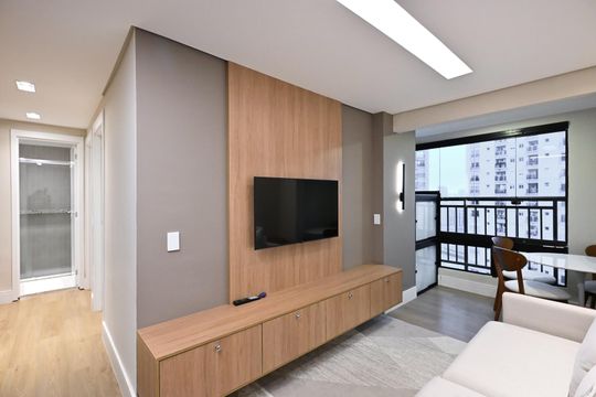 Sala de apartamento para alugar com 1 quarto, 40m² em Cidade Jardim, São Paulo