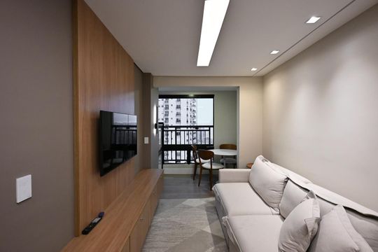 Sala de apartamento para alugar com 1 quarto, 40m² em Cidade Jardim, São Paulo