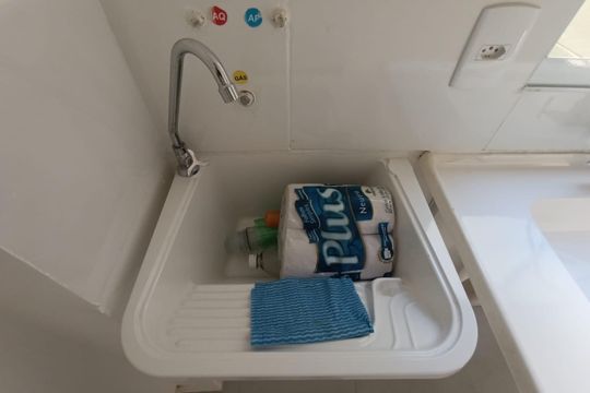 Cozinha e Área de Serviço de apartamento para alugar com 2 quartos, 43m² em Jardim Alvorada, Nova Iguaçu
