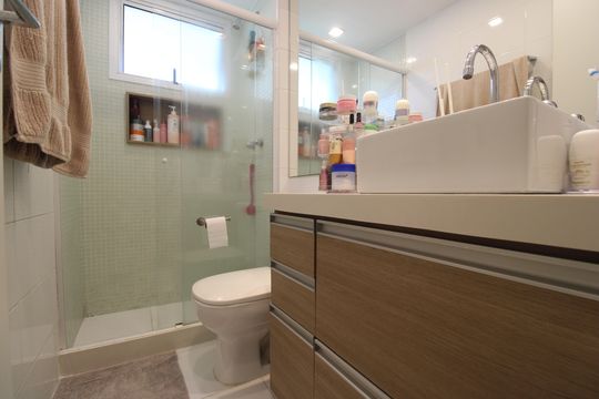 Banheiro da suíte  de apartamento à venda com 3 quartos, 92m² em Freguesia (jacarepaguá), Rio de Janeiro