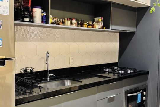Cozinha de apartamento para alugar com 2 quartos, 88m² em Setor Marista, Goiânia