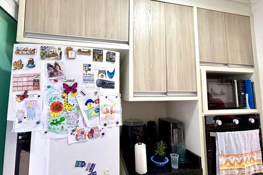 Cozinha de casa de condomínio para alugar com 2 quartos, 56m² em Vila Nova Bonsucesso, Guarulhos