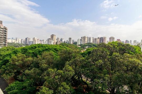 Varanda de kitnet/studio para alugar com 1 quarto, 27m² em Brooklin, São Paulo