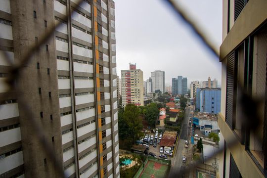 Vista da sala de apartamento à venda com 4 quartos, 156m² em Vila Assunção, Santo André