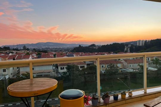 Varanda de apartamento à venda com 2 quartos, 113m² em Tamboré, Santana de Parnaíba