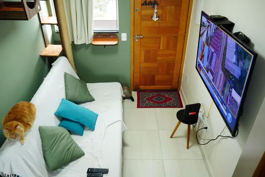 Sala de apartamento à venda com 2 quartos, 57m² em Chácara Seis de Outubro, São Paulo