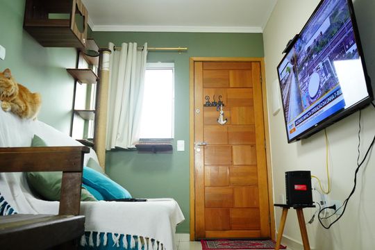 Sala de apartamento à venda com 2 quartos, 57m² em Chácara Seis de Outubro, São Paulo