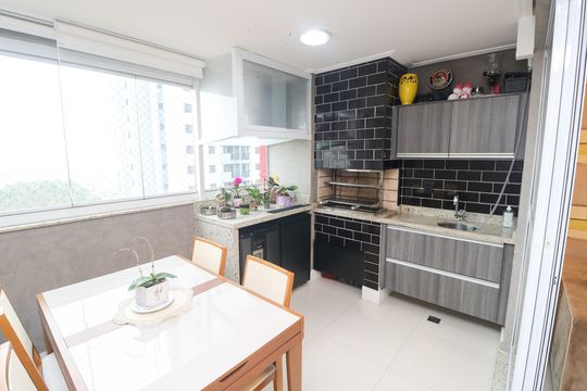 Varanda gourmet de apartamento à venda com 2 quartos, 72m² em Vila Curuçá, Santo André