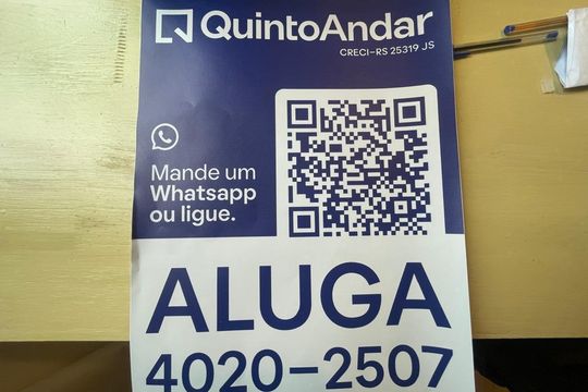 Placa Instalada em 06/07/2026 - Cod.HUCG-124 de apartamento para alugar com 2 quartos, 32m² em Hamburgo Velho, Novo Hamburgo